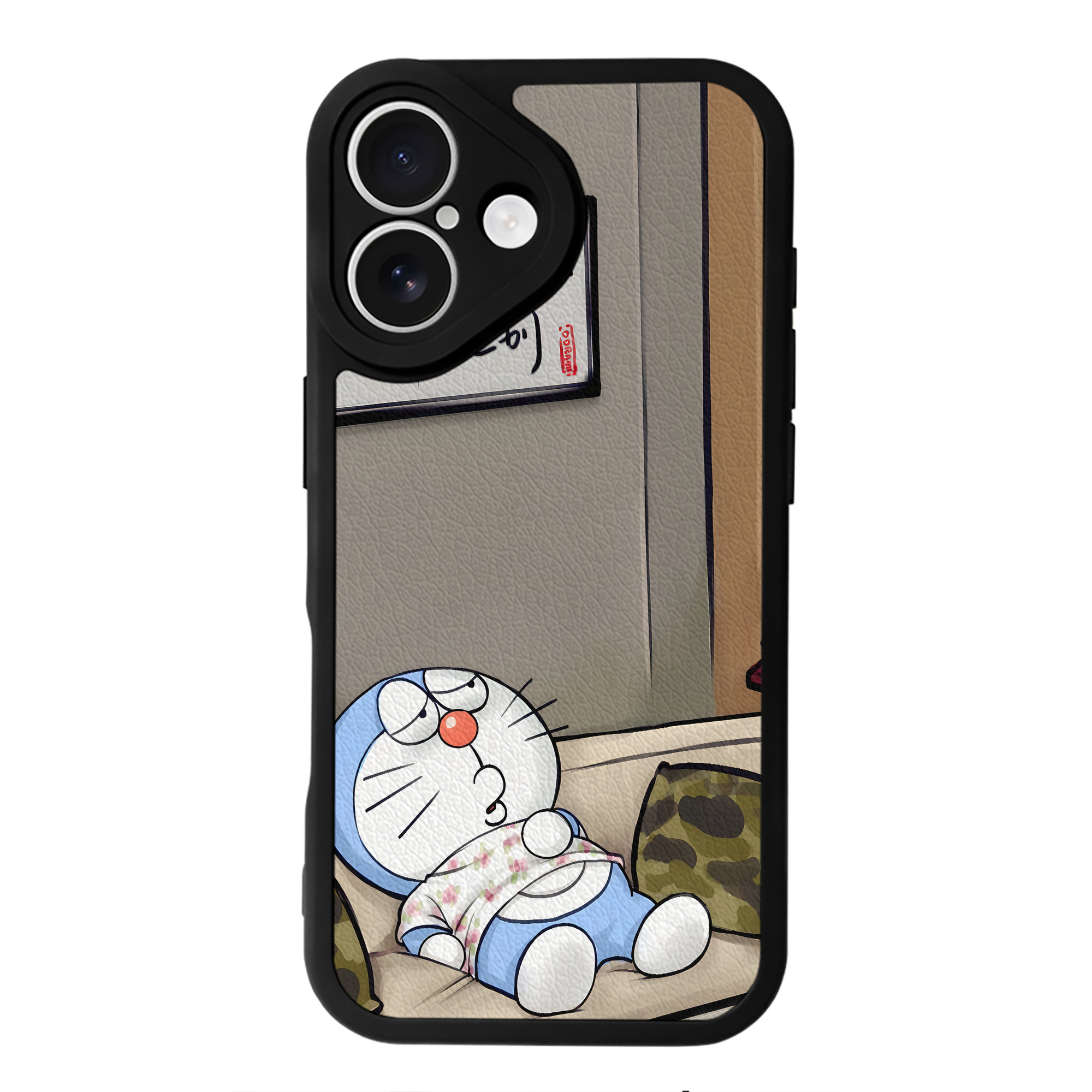 （画像用） ドラえもん Doraemon 【iPhone 16シリーズ対応】シリコンスマホケース（レザー調） 材質：シリコン